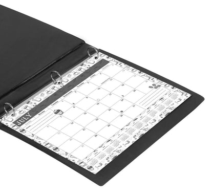 2026 - 2027 Student Calendar/Planner for 3-Ring Binder, Desk, or Wall - Black&White -v030