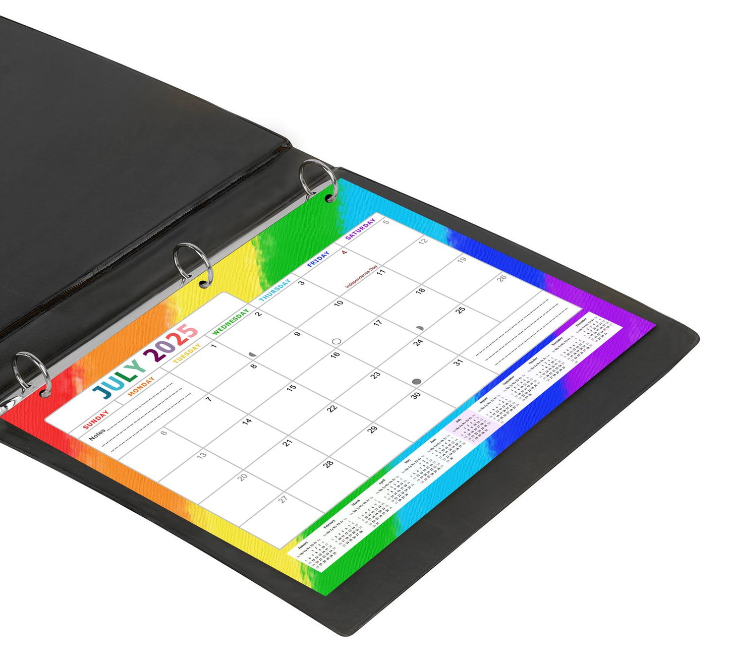2025 - 2026 Student Calendar/Planner for 3-Ring Binder, Desk, or Wall - v028