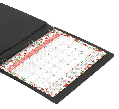 2026 - 2027 Academic Year 12 Months Student Calendar / College Planner for 3-Ring Binder, Desk or Wall -School Supplies - Made in USA (Edition #020)