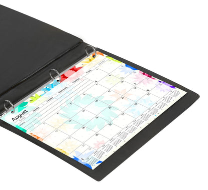 2026 - 2027 Academic Year 12 Months Student Calendar / College Planner for 3-Ring Binder, Desk or Wall -School Supplies - Made in USA -v008