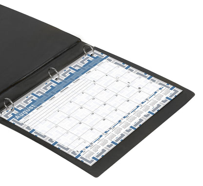 2026 - 2027 Academic Year 12 Months Student Calendar / College Planner for 3-Ring Binder, Desk or Wall -School Supplies - Made in USA -v014