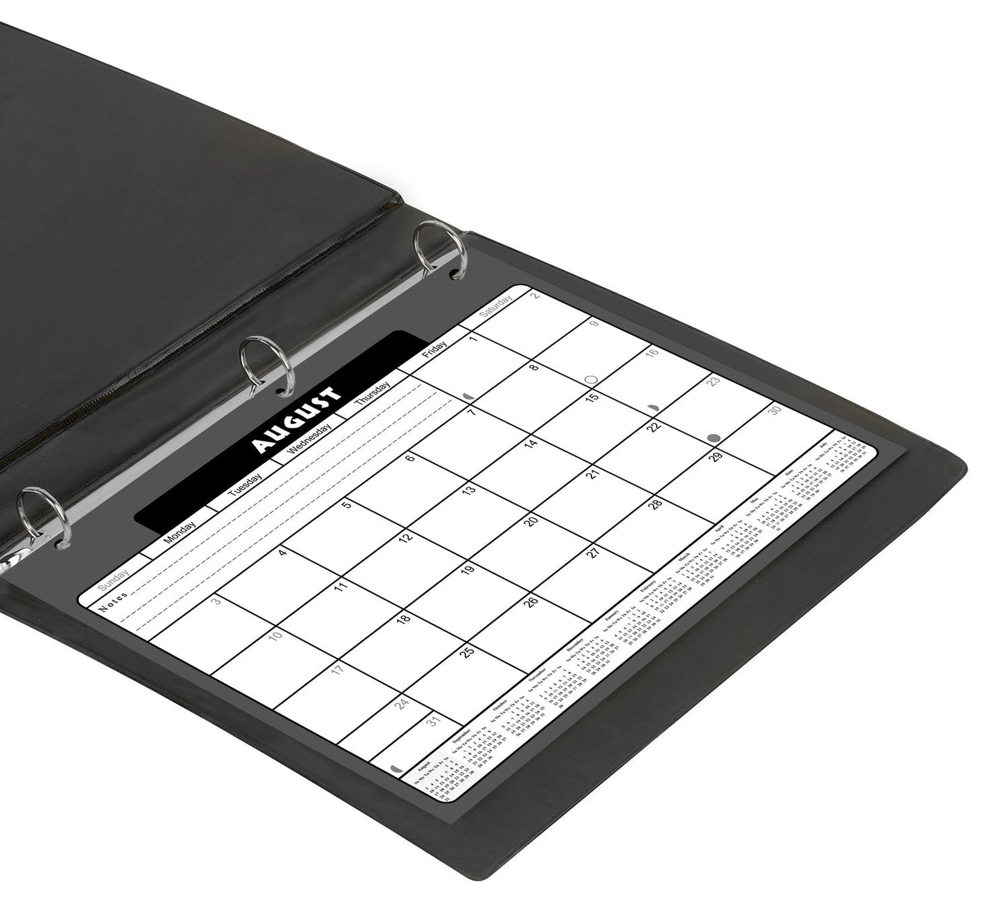 2026 - 2027 Academic Year 12 Months Student Calendar / College Planner for 3-Ring Binder, Desk or Wall -School Supplies - Made in USA -v023