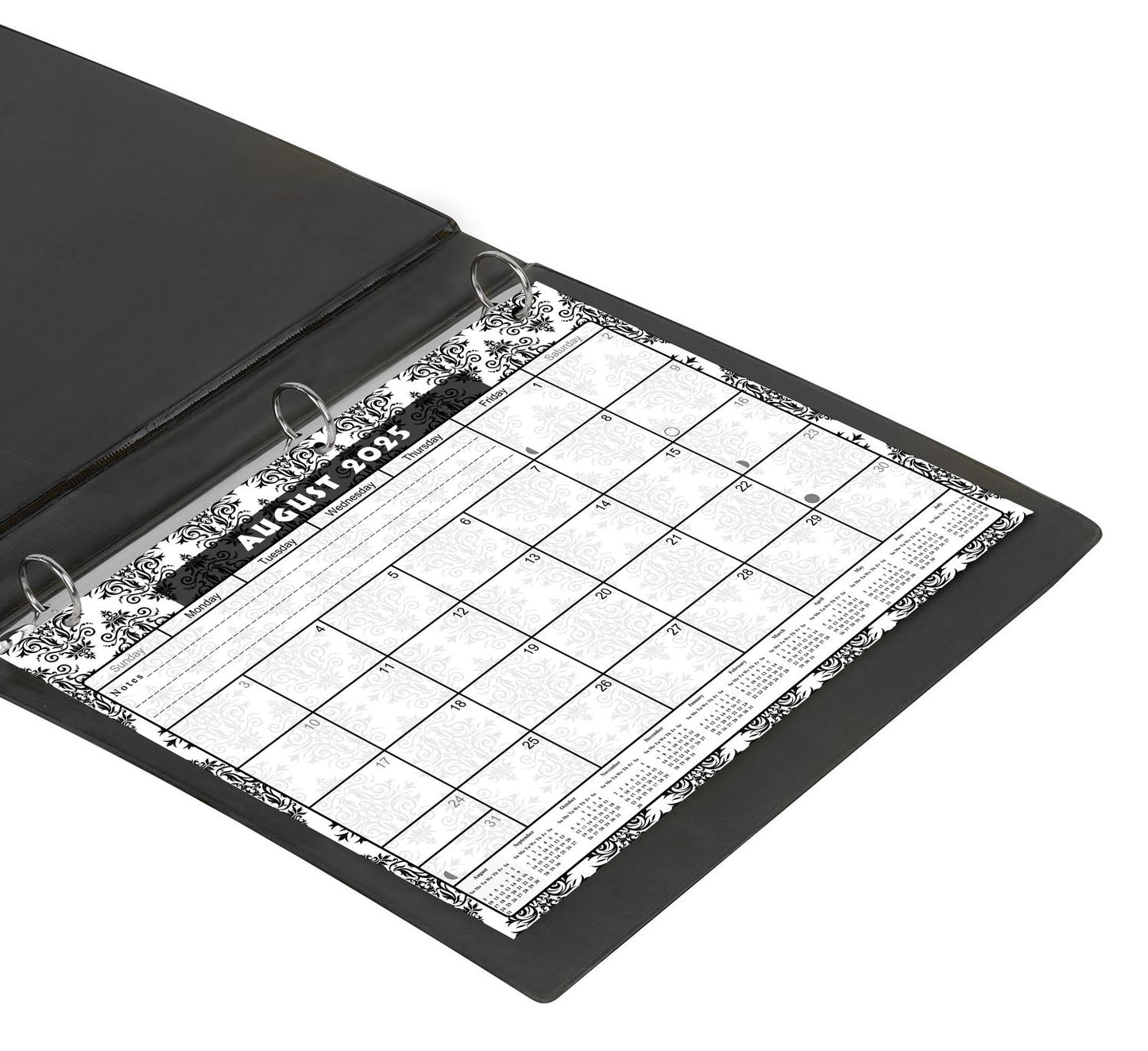 2025 - 2026 Academic Year 12 Months Student Calendar / College Planner for 3-Ring Binder, Desk or Wall -School Supplies - Made in USA - Edition #009)