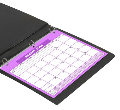 2025 - 2026 Academic Year 12 Months Student Calendar / College Planner for 3-Ring Binder, Desk or Wall -School Supplies - Made in USA -v005