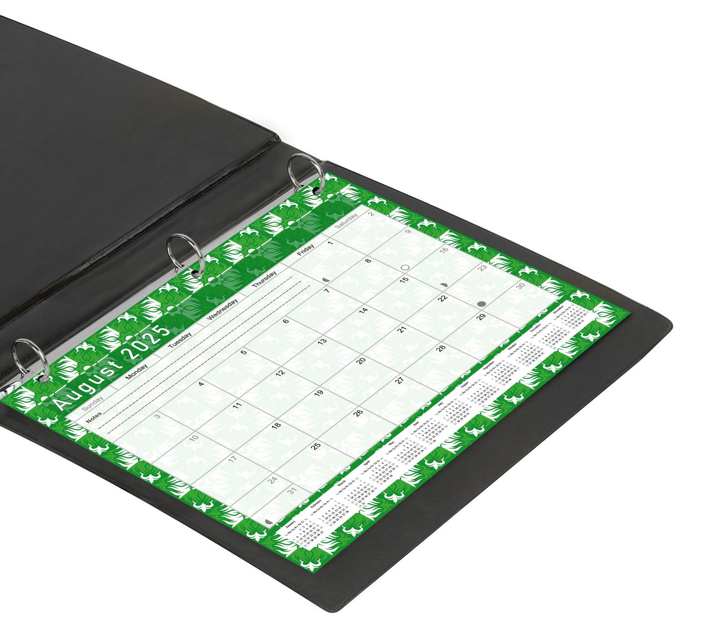 2025 - 2026 Academic Year 12 Months Student Calendar / College Planner for 3-Ring Binder, Desk or Wall -School Supplies - Made in USA (Edition #016)