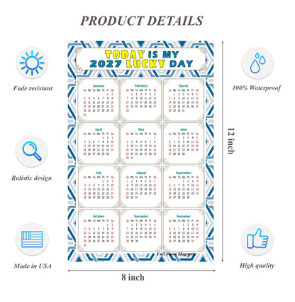 2027 Peel & Stick Calendar - Today is my Lucky Day Removable - 038