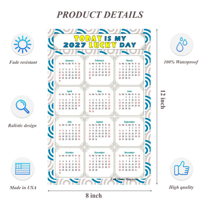 2027 Peel & Stick Calendar - Today is my Lucky Day Removable - 036