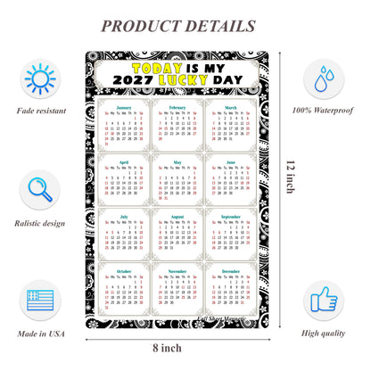 2027 Peel & Stick Calendar - Today is my Lucky Day Removable - 011