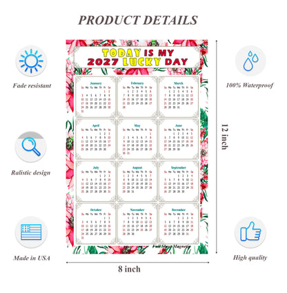 2027 Peel & Stick Calendar - Today is my Lucky Day Removable - 018