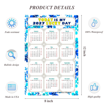 2027 Peel & Stick Calendar - Today is my Lucky Day Removable - 012