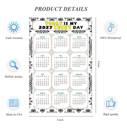 2027 Peel & Stick Calendar - Today is my Lucky Day Removable - 039
