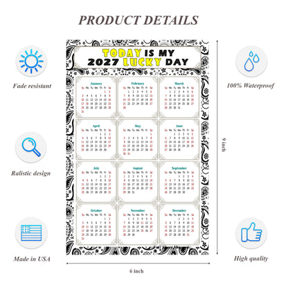 2027 Peel & Stick Calendar - Today is my Lucky Day Removable - 040