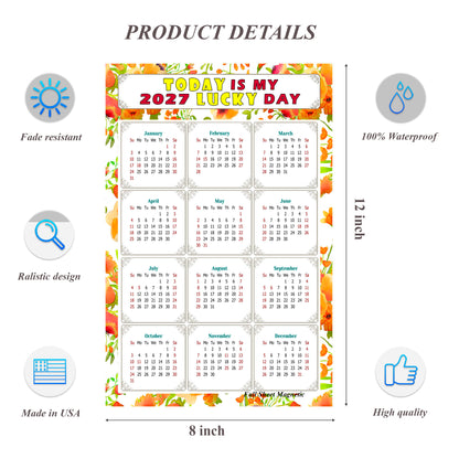 2027 Peel & Stick Calendar - Today is my Lucky Day Removable - 021