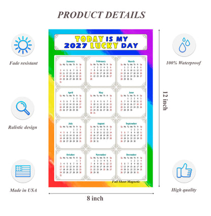 2027 Peel & Stick Calendar - Today is my Lucky Day Removable - 043