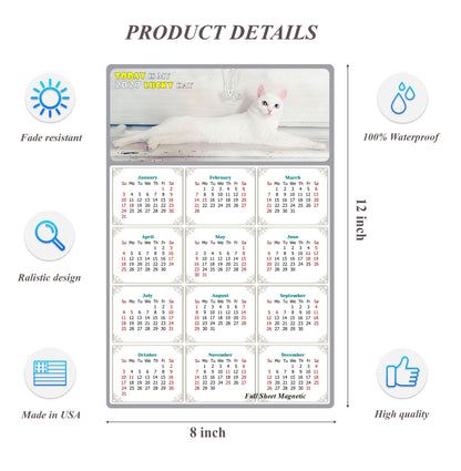 2027 Peel & Stick Calendar - Today is my Lucky Day Removable - Cat 06 (12"x 8")