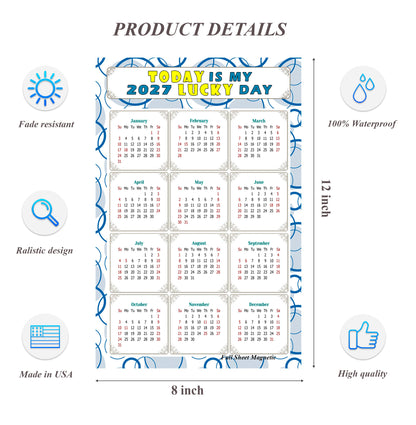 2027 Peel & Stick Calendar - Today is my Lucky Day Removable - 034