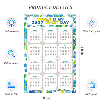 2027 Peel & Stick Calendar - Today is my Lucky Day Removable - 014