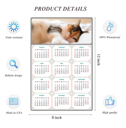 2026 Peel & Stick Calendar - Today is my Lucky Day Removable - Cat 04 (12"x 8")