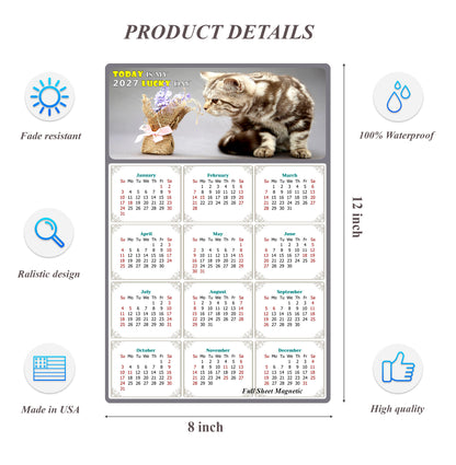 2027 Peel & Stick Calendar - Today is my Lucky Day Removable - Cat 025 (12"x 8")