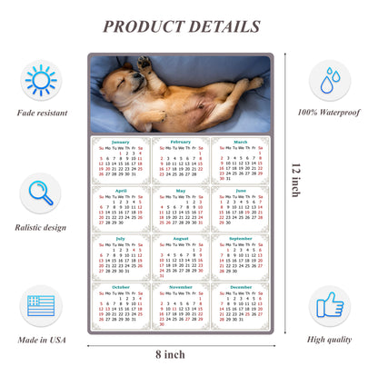 2026 Peel & Stick Calendar - Today is my Lucky Day Removable - Dogs 013 (12"x 8")