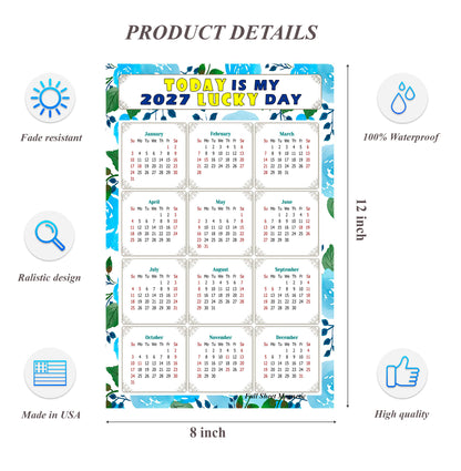 2027 Peel & Stick Calendar - Today is my Lucky Day Removable - 013
