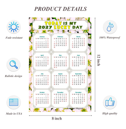 2027 Peel & Stick Calendar - Today is my Lucky Day Removable - 029
