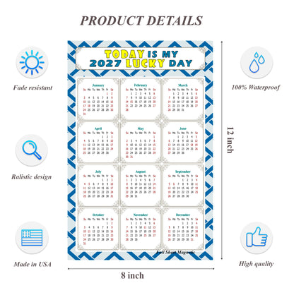 2027 Peel & Stick Calendar - Today is my Lucky Day Removable - 035
