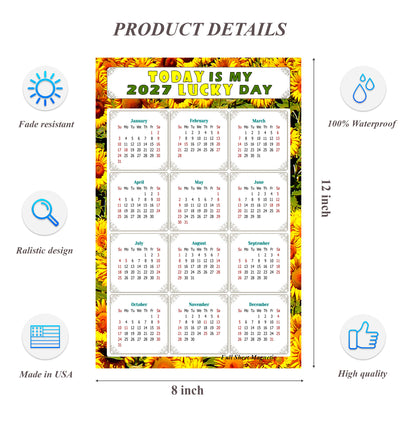 2027 Peel & Stick Calendar - Today is my Lucky Day Removable - 030