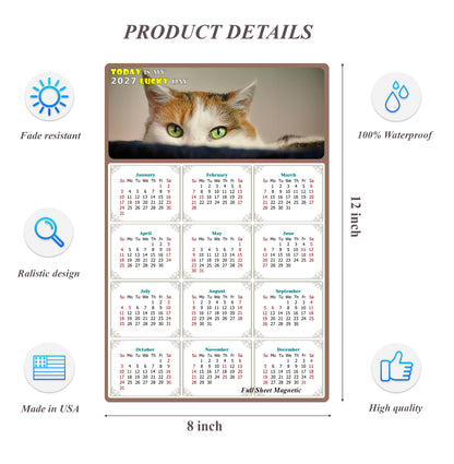 2027 Peel & Stick Calendar - Today is my Lucky Day Removable - Cat 012 (12"x 8")