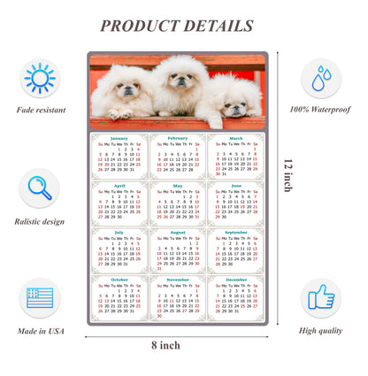 2026 Peel & Stick Calendar - Today is my Lucky Day Removable - Dogs 022 (12"x 8")
