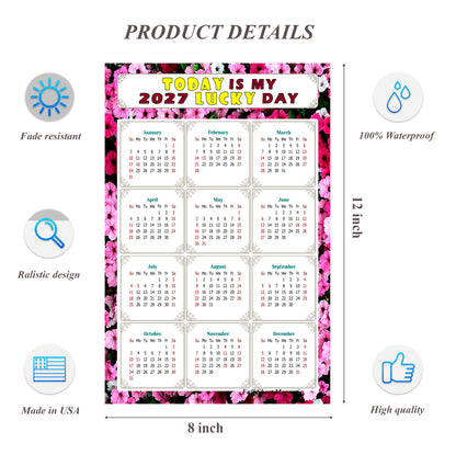 2027 Peel & Stick Calendar - Today is my Lucky Day Removable - 027