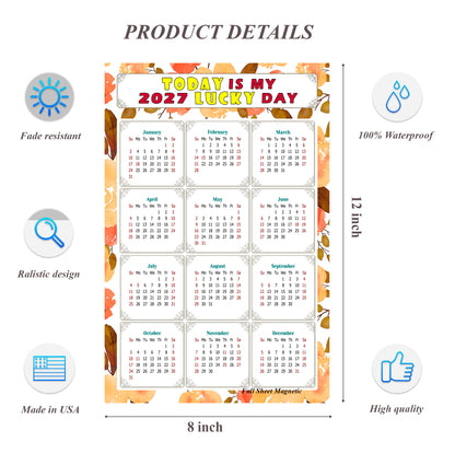 2027 Peel & Stick Calendar - Today is my Lucky Day Removable - 022