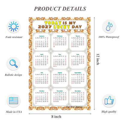 2027 Peel & Stick Calendar - Today is my Lucky Day Removable - 042