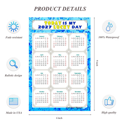 2027 Peel & Stick Calendar - Today is my Lucky Day Removable - 041