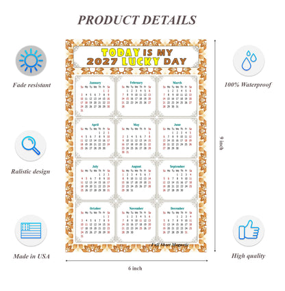 2027 Peel & Stick Calendar - Today is my Lucky Day Removable - 042