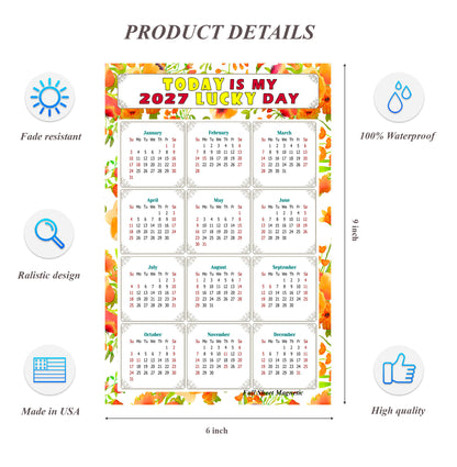 2027 Peel & Stick Calendar - Today is my Lucky Day Removable - 021