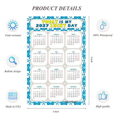 2027 Peel & Stick Calendar - Today is my Lucky Day Removable - 037