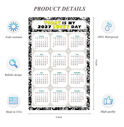 2027 Peel & Stick Calendar - Today is my Lucky Day Removable - 011