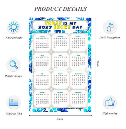 2027 Peel & Stick Calendar - Today is my Lucky Day Removable - 012