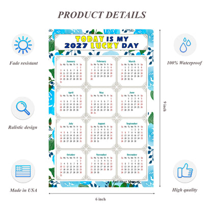 2027 Peel & Stick Calendar - Today is my Lucky Day Removable - 013