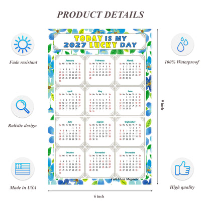 2027 Peel & Stick Calendar - Today is my Lucky Day Removable - 014