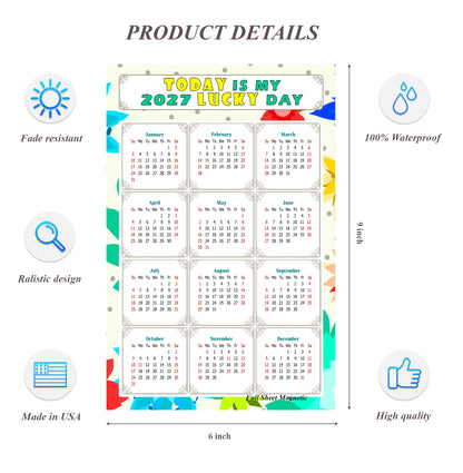 2027 Peel & Stick Calendar - Today is my Lucky Day Removable - 02