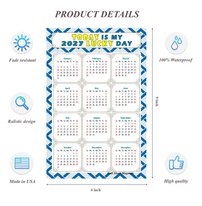 2027 Peel & Stick Calendar - Today is my Lucky Day Removable - 035