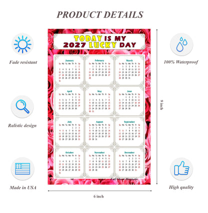 2027 Peel & Stick Calendar - Today is my Lucky Day Removable - 028