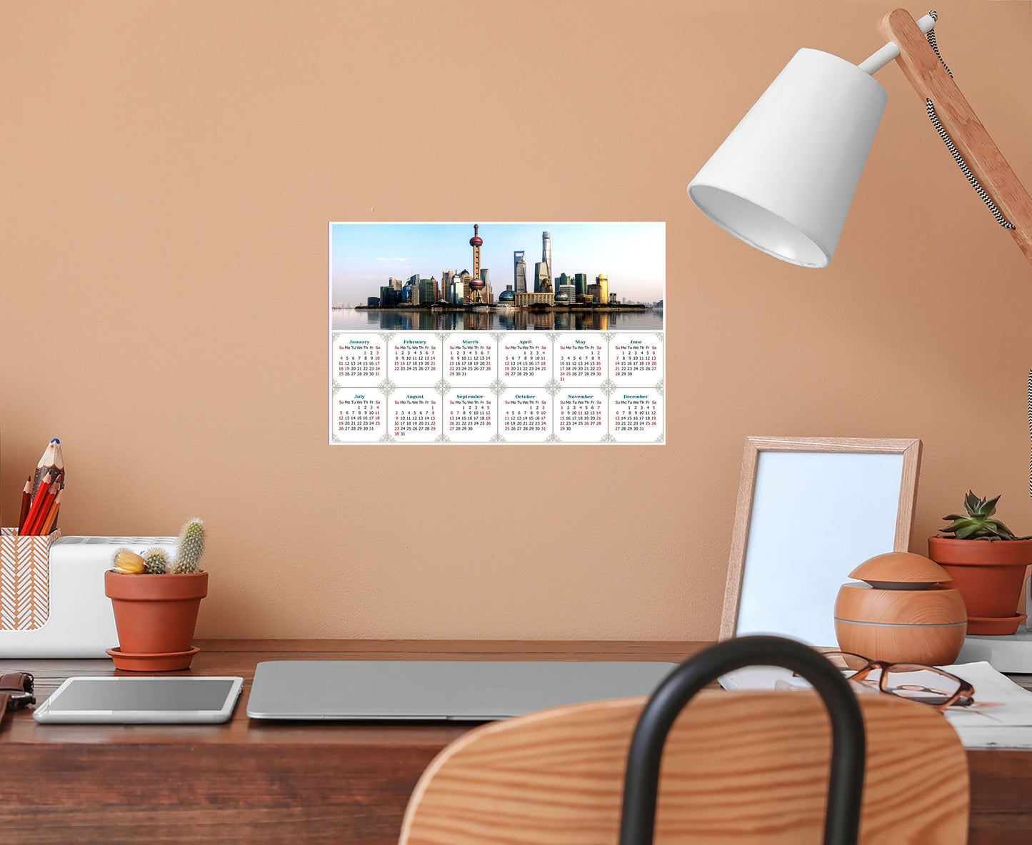 2026 Peel & Stick Calendar - Today is my Lucky Day - Removable - Shanghai (9"x 6")