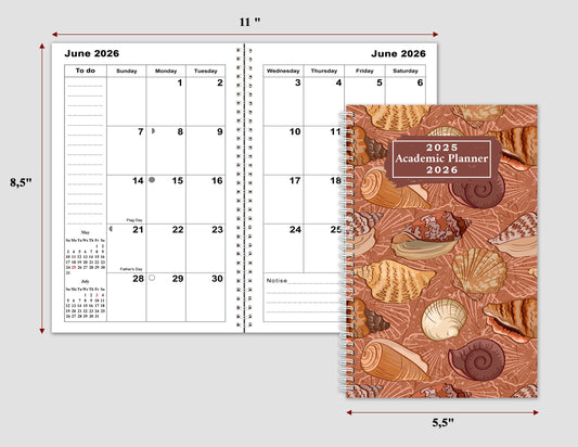 2025-2026 Student Academic Planner Calendar - School College Weekly Agenda #04