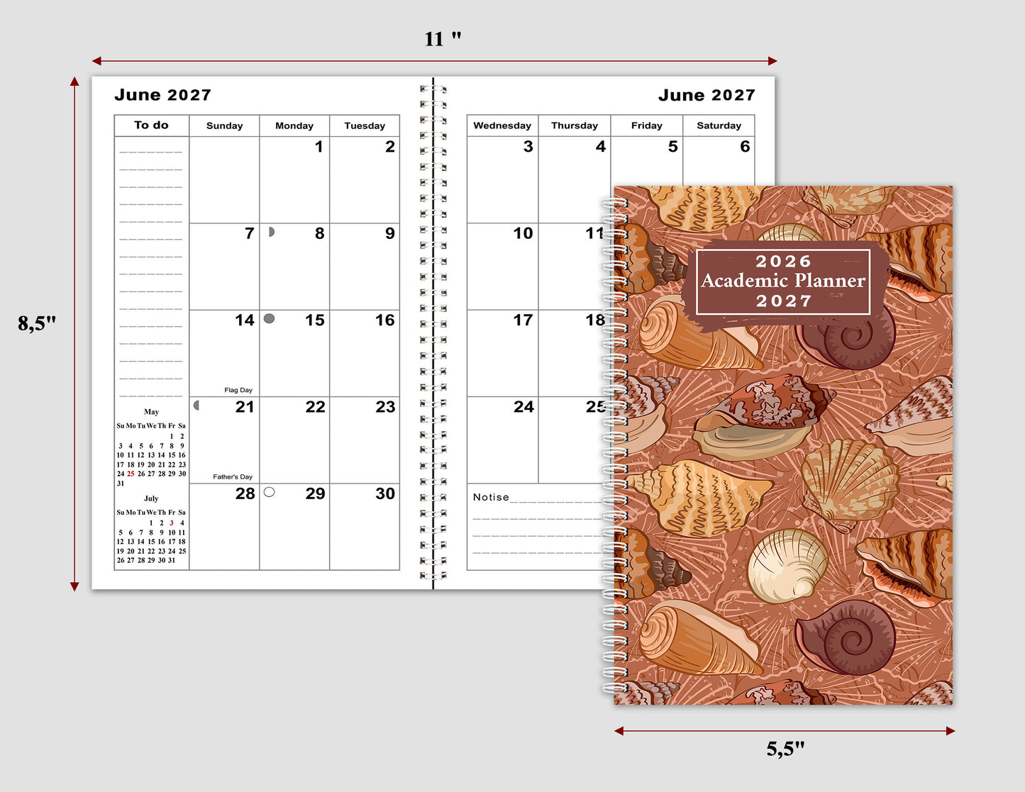 2026-2027 Student Academic Planner Calendar - School College Weekly Agenda #04