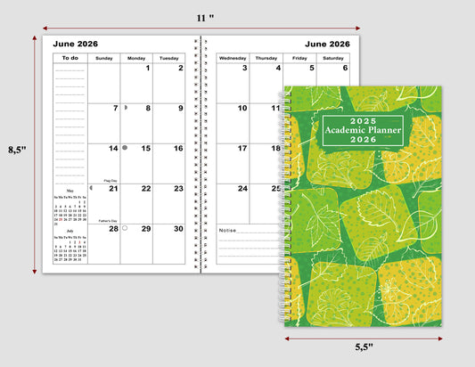 2025-2026 Student Academic Planner Calendar - School College Weekly Agenda #03
