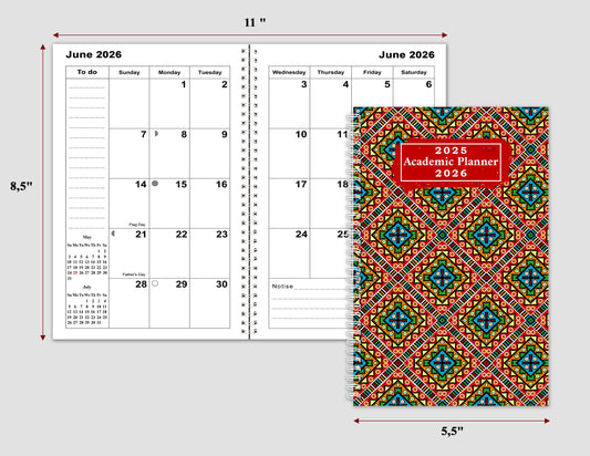 2025-2026 Student Academic Planner Calendar - School College Weekly Agenda #02