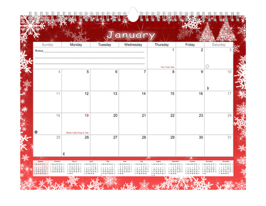2026-2027 Monthly Spiral-Bound Wall / Desk Calendar - Desktop / Wall Blotter Calendar / Planner - (Edition #29)